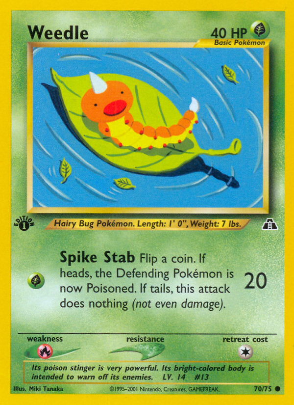 Neo Discovery Weedle #70/75 first edition